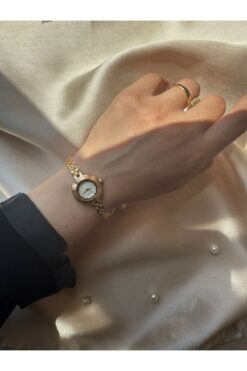 rubsey Retro Minimal Hasır Kordon Vintage Kadın Kol Saati