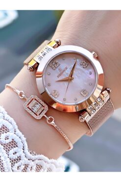 Essence Çelik Kordon 5 Atm Suya Dayanıklı Kararma Renk Atmaz Yapmaz Kadın Kol Saati BES.6547FE.421