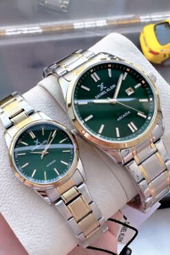 Daniel Klein Hediyelik Bay-Bayan Takım Saat 3 Atm Su Geçirmez İki Renk Çelik Kordon Hediye Bileklik DKE2114C4