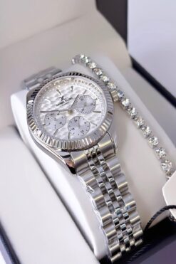 Daniel Klein Paslanmaz Çelik Kordon Kadın Kol Saati,3ATM Su Geçirmez+Bileklik