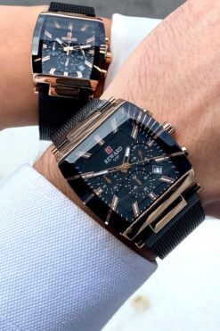 Reward Orijinal Marka Siyah Renk 24 Ay Garantili Su Geçirmez Çelik Sevgili Çiftkol Saati Bileklik Hediyeli