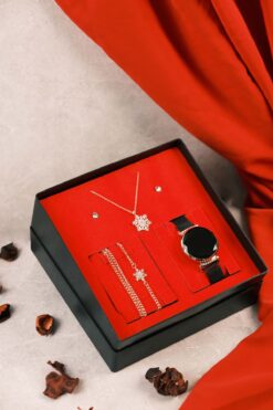 wesscollection Dokunmatik Kadın Kol Saati Kolye Bileklik Küpe Seti