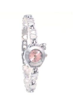 Toz Vintage Birleşik Kalpli Yuvarlak Metal Vintage&Retro Saat