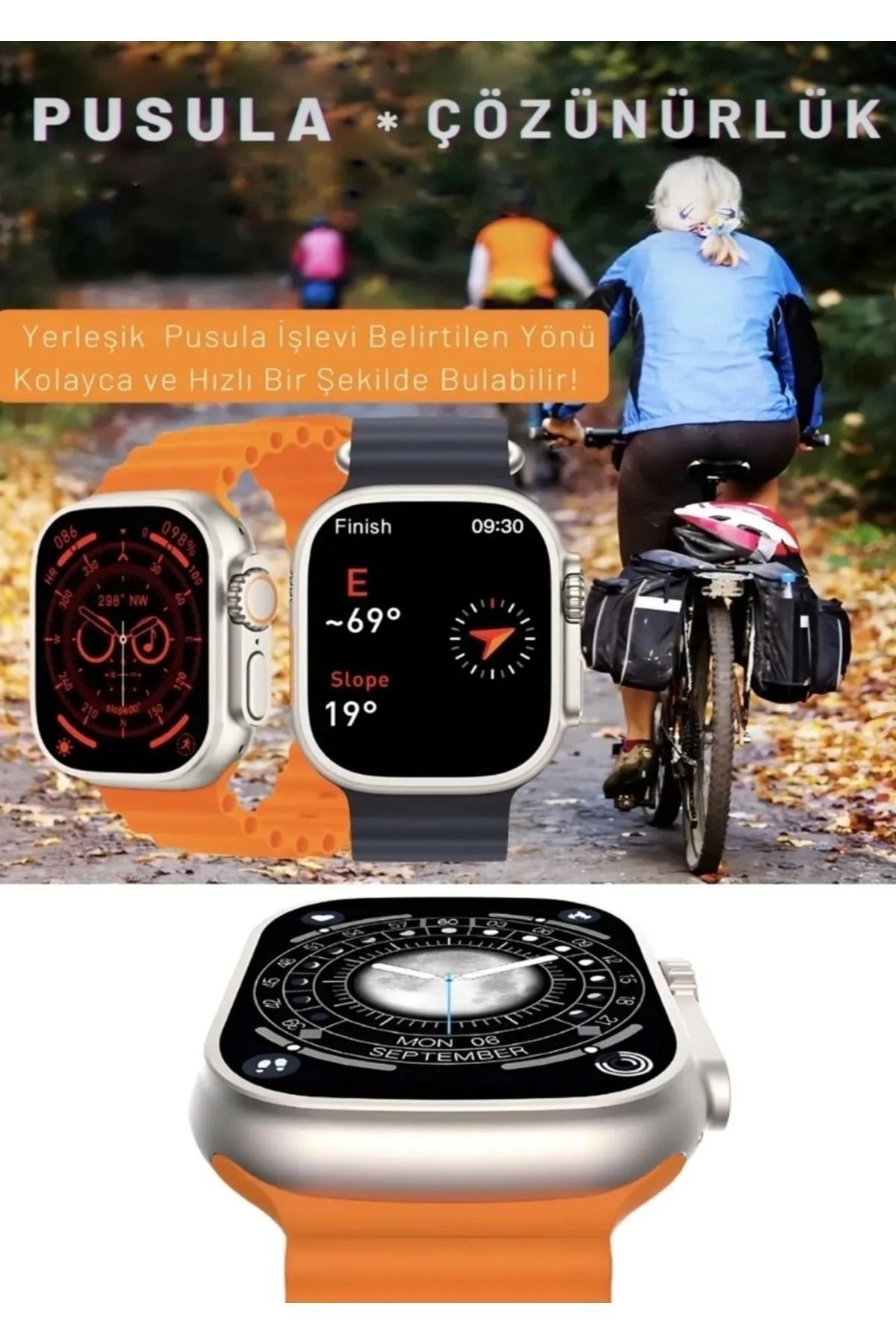 EMİN ENSAR HOME Watch Ultra 8 - Ultra 7 in 1 (7 Kordonlu Akıllı Saat) 49mm - Görsel 7