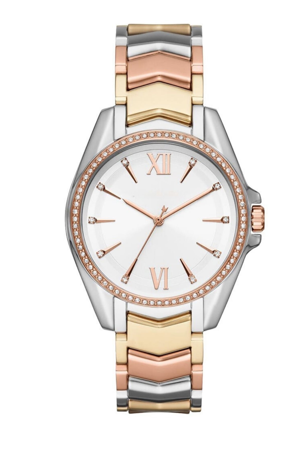 polo55.sport.1855 Klasik Tasarım Taşlı 3 Renkli Metal Kordon Unisex Kol Saati - Görsel 2