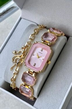 Choppers Şık Tasarımlı Taşlı Kadın Kol Saati