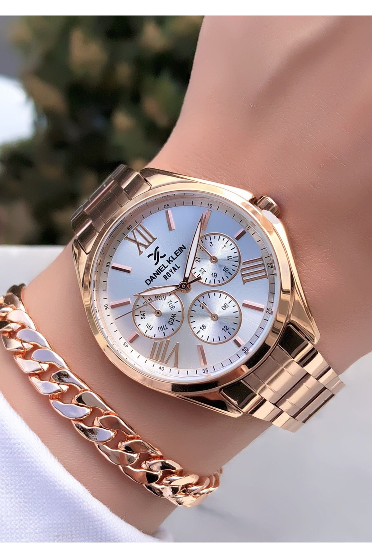 Daniel Klein Marka Roma Rakamlı Büyük Kasa Saat Bileklik