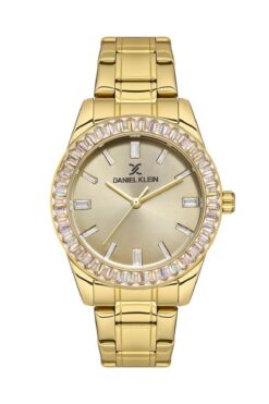 Daniel Klein DK102-DK.1.13484-2 ALTIN KAPLAMA TAŞLI KADIN KOL SAATİ