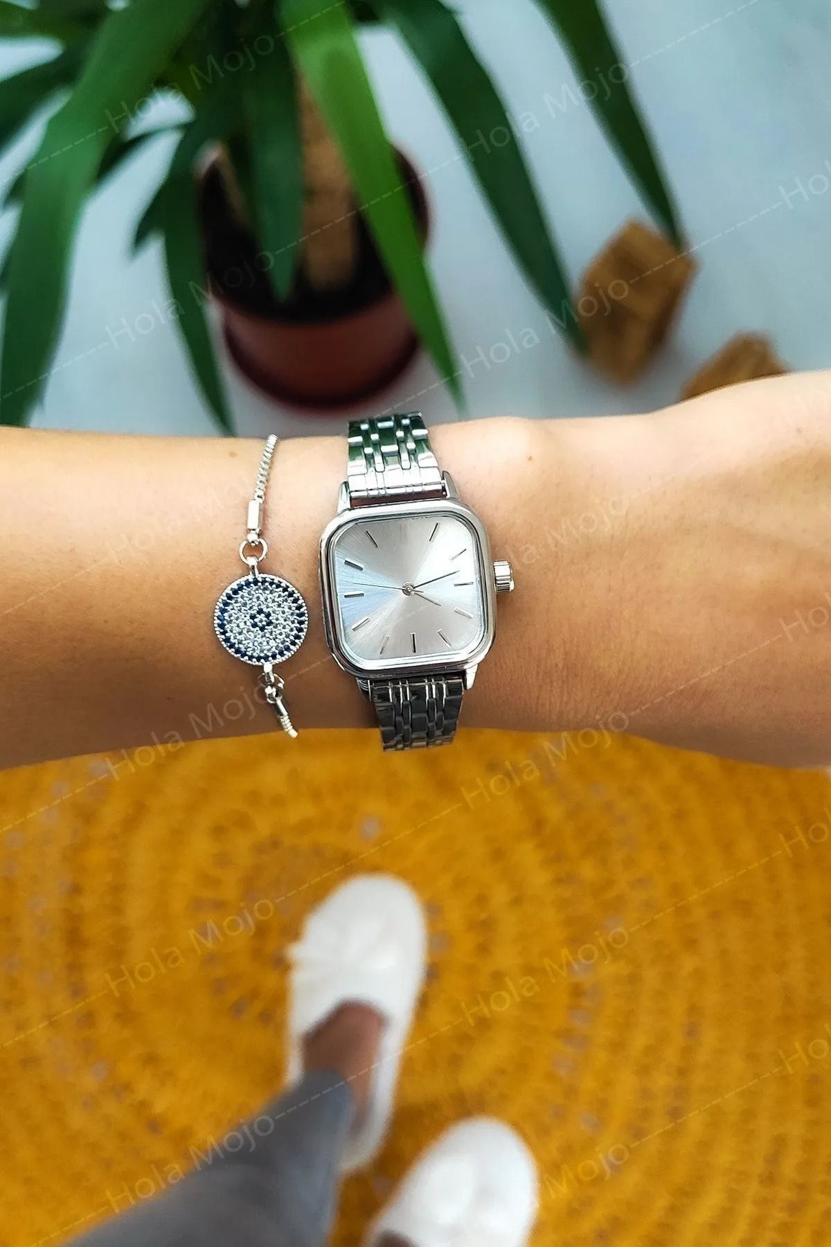 Bimodabu Retro Minimal Kare Kadran Kadın Kol Saati - Görsel 3