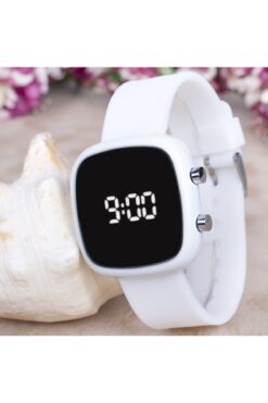 Spectrum Beyaz Silikon Kordonlu Dijital Led Ekran Kadın Genç Kız Çocuk Kol Saati St-303733
