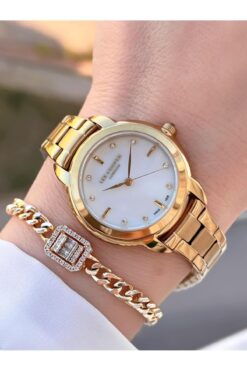 Lee Cooper Elite Seri Çelik Kordonlu 3 Atm Suya Dayanıklı Kadın Kol Saati BLC08024.120