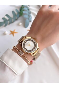 Lee Cooper BLC7811.130 Lee Cooper Elite Seri Çelik Kordonlu 3 Atm Suya Dayanıklı Kadın Kol Saati+Bileklik