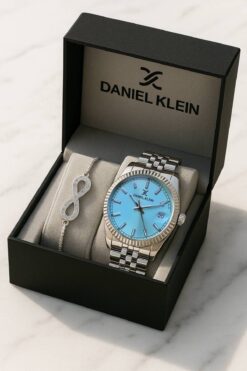 Daniel Klein Marka Gümüş Renk 2 Yıl Garantili Kadın Kol Saati - Bileklik Hediyeli