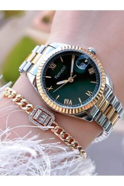 Ferrucci Kadın Kol Saati+Bileklik Özel Seri Çelik Kordon Kararma Renk Atma Yapmaz BİLEKTE.F.07