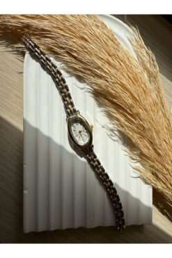 rubsey Retro Minimal Hasır Kordon Vintage Kadın Kol Saati