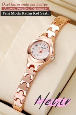 POEDAGAR Hediyelik Küçük Kadranlı Şık Kuvars Kol Saati