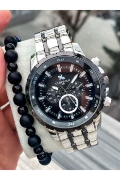 Clup Polo Yeni Sezon Paslanmaz Renk Atmaz Çelik Kordon Erkek Kol Saati Beliklik Hediye