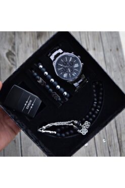 Ricardo Su Geçirmez Erkek Kol Saati Çakmak Tesbih Ve Bileklik Seti