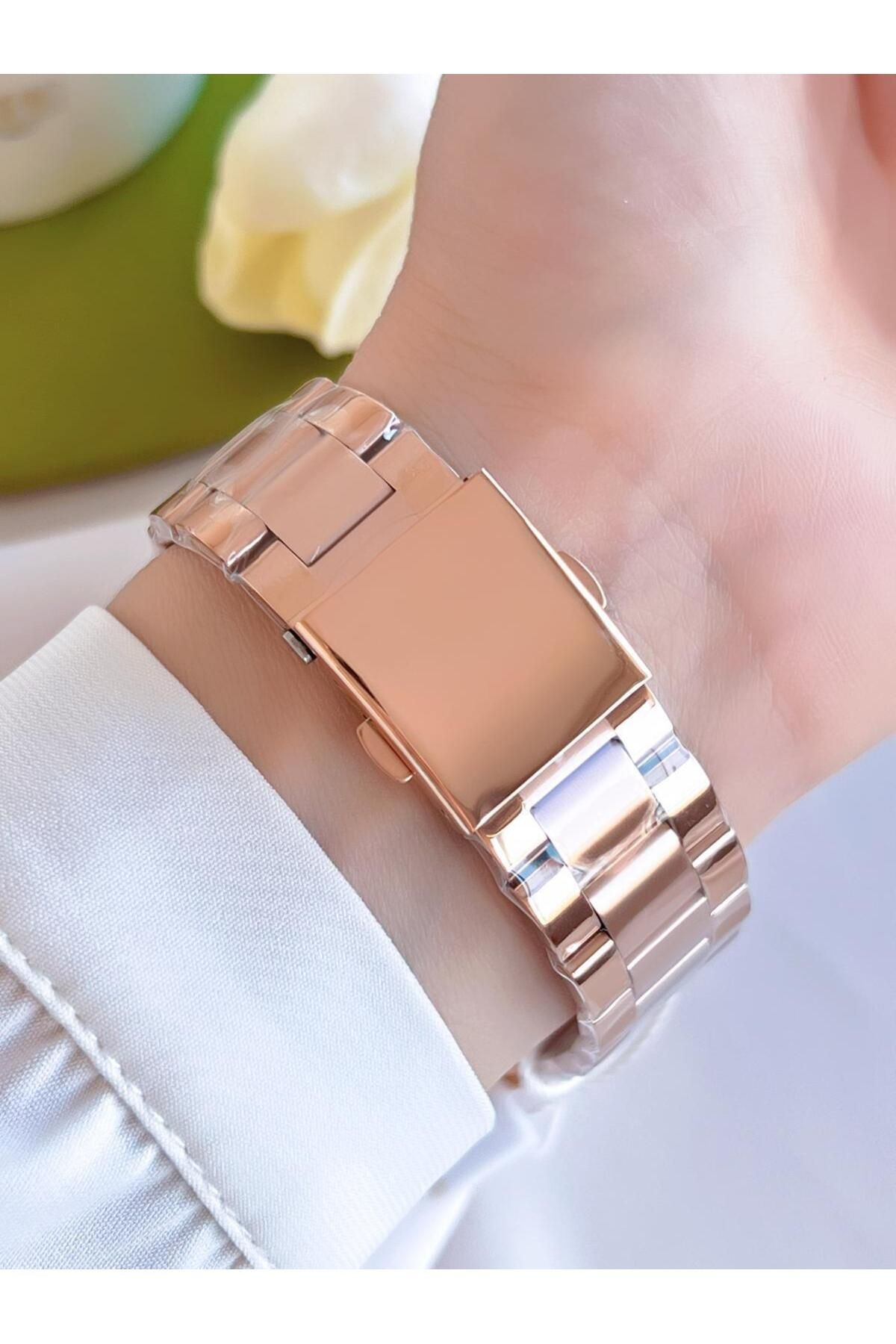 FERRO Çelik Kordon I?yon Kaplama Kasa 3 Atm Suya Dayanıklı Kadın Kol Saati+bileklik Bfl21161-sy - Görsel 2