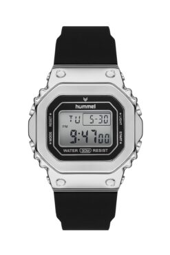 hummel Erkek Kadın Spor Kol Saati Gümüş Siyah Hm-2001Md-1