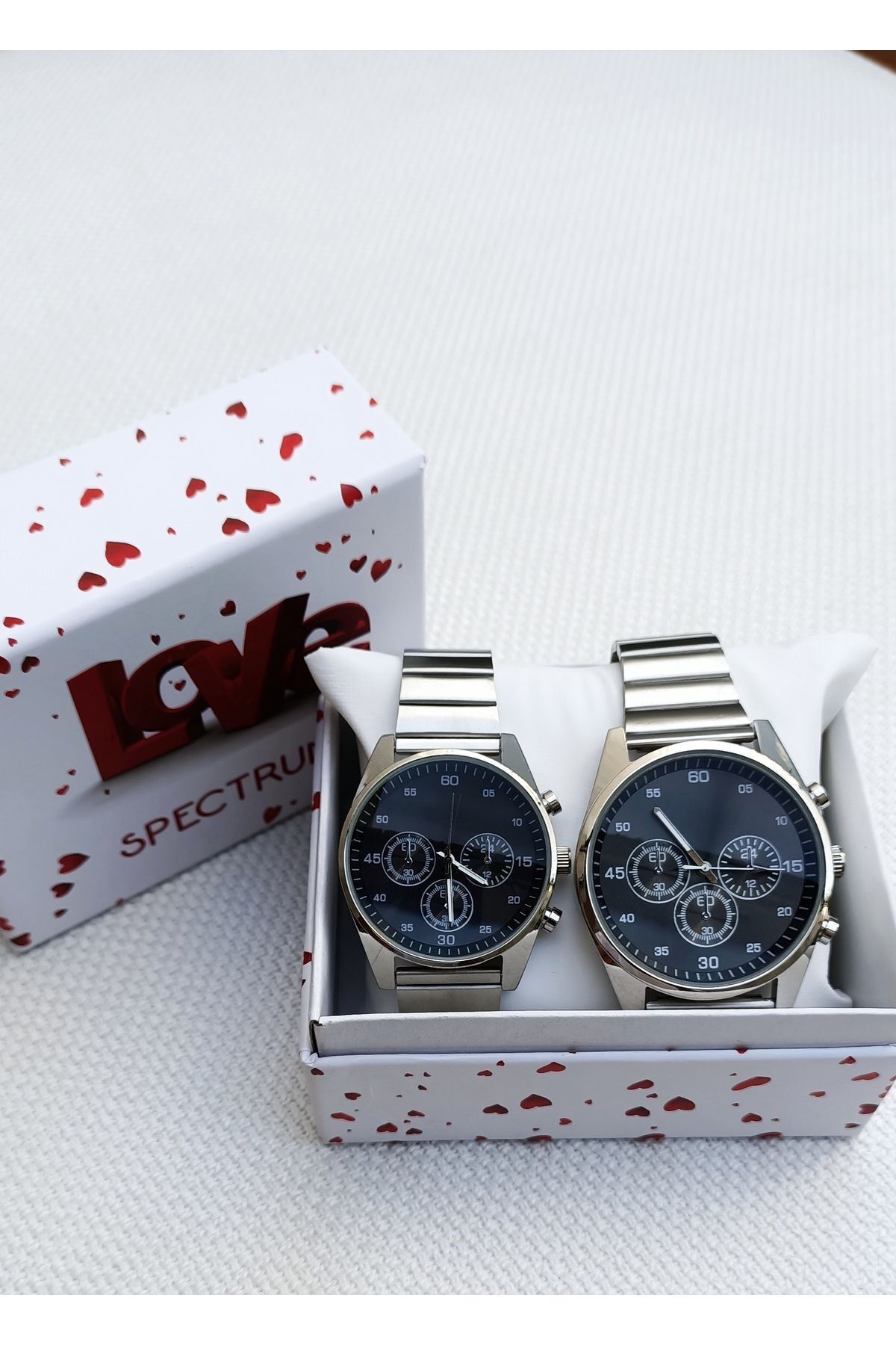 pullmarkt Özel Love Kutusunda - çift Kol saati Sevgili saatleri - Görsel 2