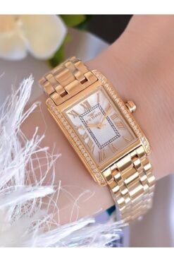 FERRO Çelik Kordon İyon Kaplama Kasa 3 Atm Suya Dayanıklı Kadın Kol Saati+Bileklik BFL43005-B