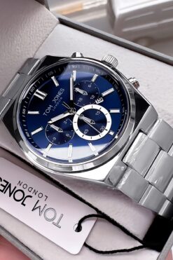 Tom Jones Erkek Kol Saati 3 Atm Su Geçirmez Gümüş-rose Renk Çelik Kordon + Bileklik Hediyeli Cbk650