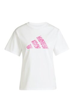 adidas W C Camo Tee Kadın Günlük Tişört JN9107 Beyaz