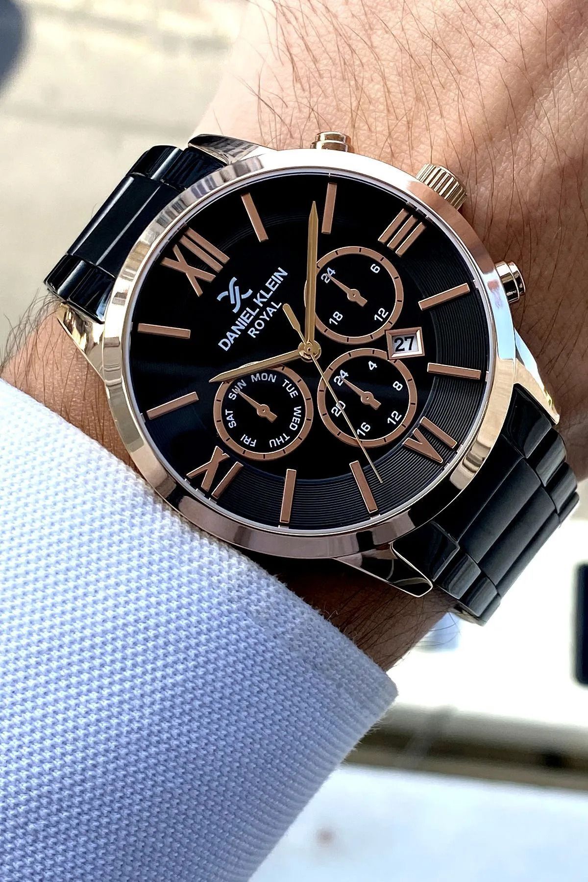 Daniel Klein Özel Seri %100 Orijinal 2 Yıl Garantili Siyah Renk Çelik Erkek Kol Saati Bileklik