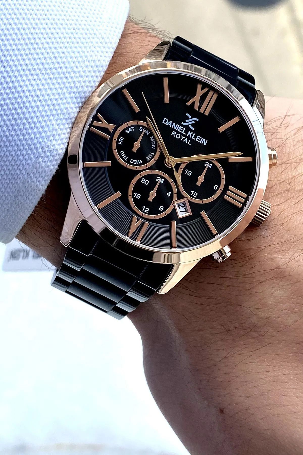 Daniel Klein Özel Seri %100 Orijinal 2 Yıl Garantili Siyah Renk Çelik Erkek Kol Saati Bileklik - Görsel 2