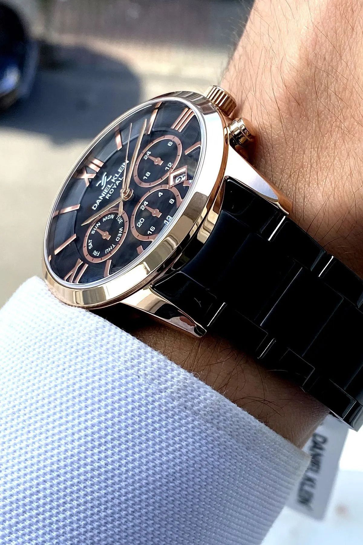 Daniel Klein Özel Seri %100 Orijinal 2 Yıl Garantili Siyah Renk Çelik Erkek Kol Saati Bileklik - Görsel 3