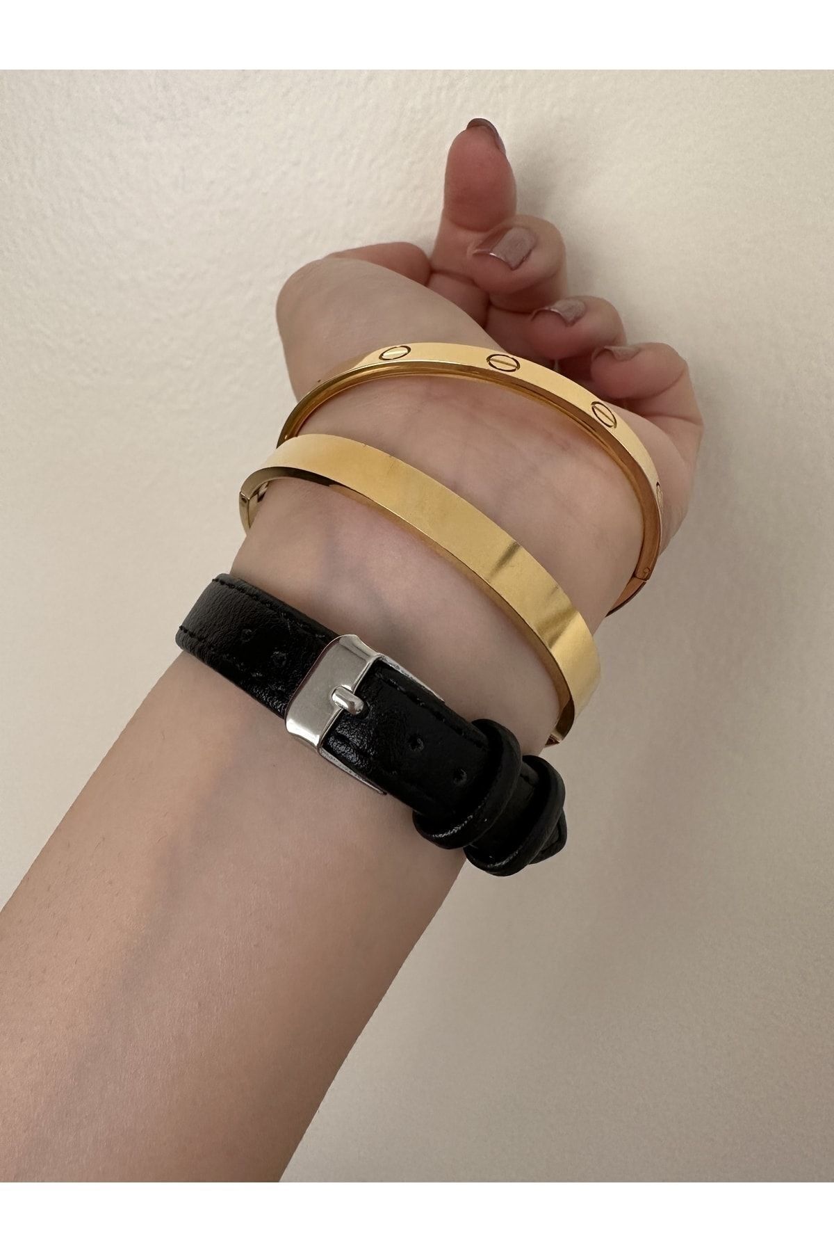 GOLDON Vintage Stil Deri Kayışlı Kol saati - Görsel 2