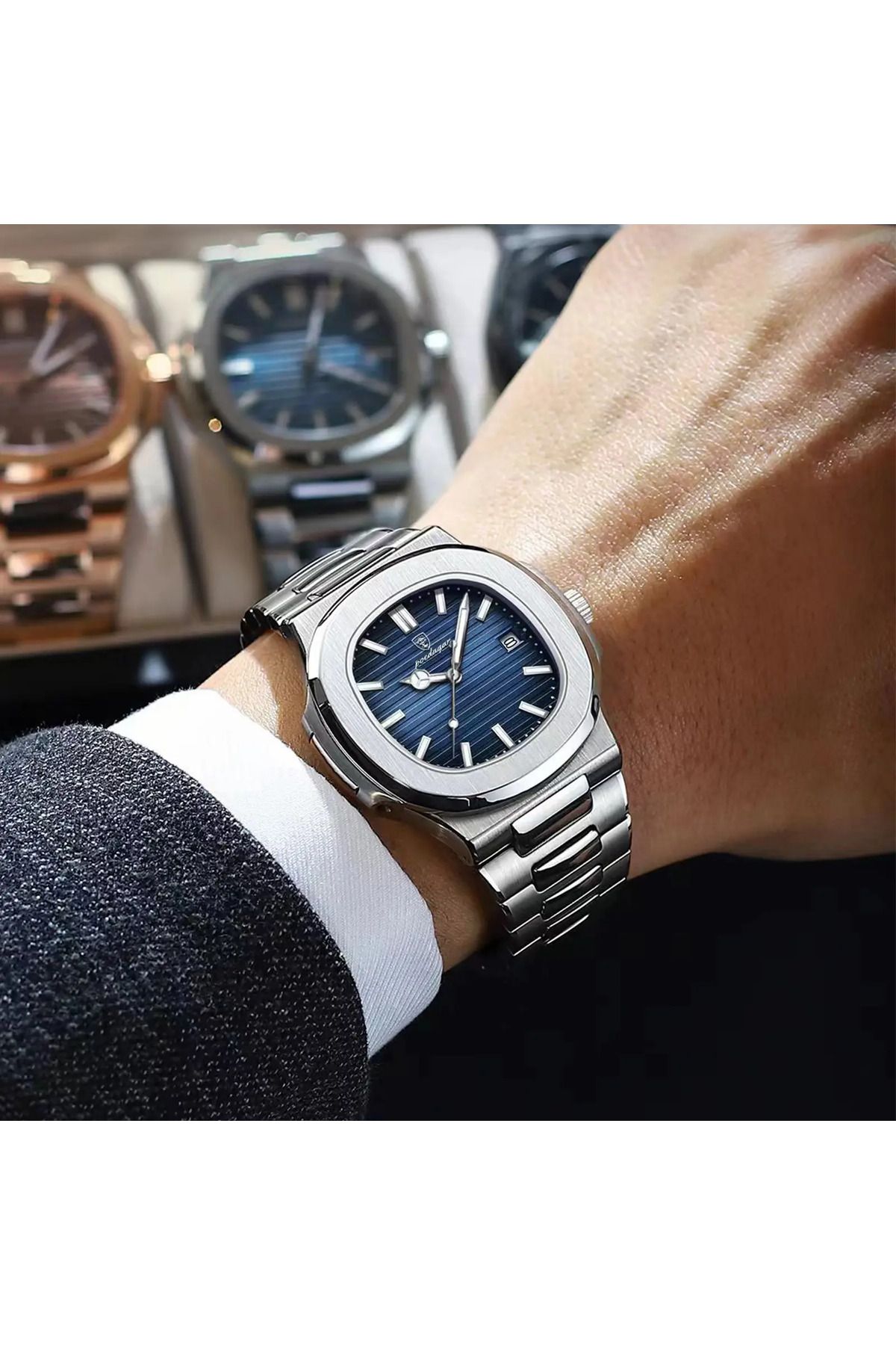 POEDAGAR Klasik Tarz Casual Business Erkek Saat