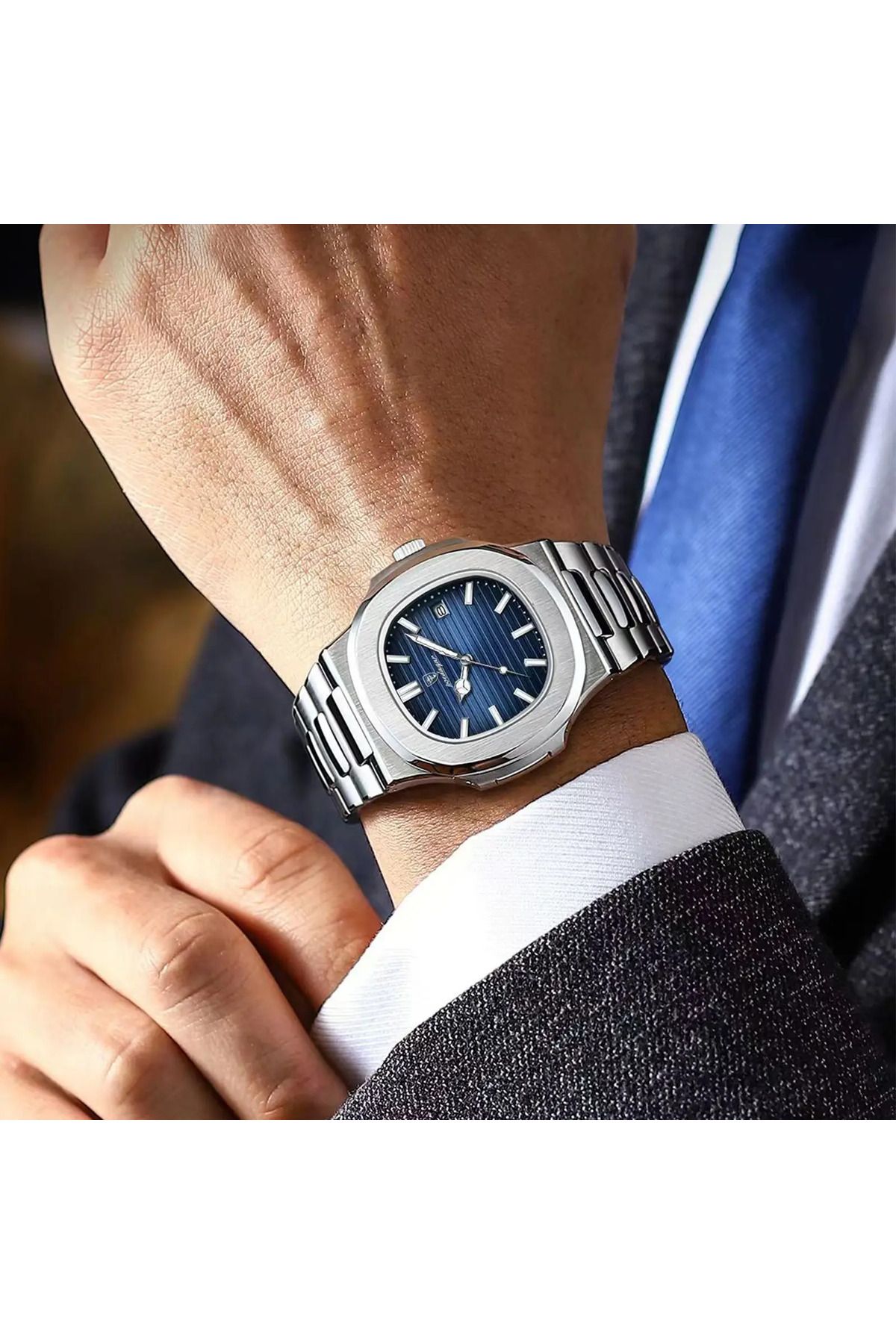 POEDAGAR Klasik Tarz Casual Business Erkek Saat - Görsel 2