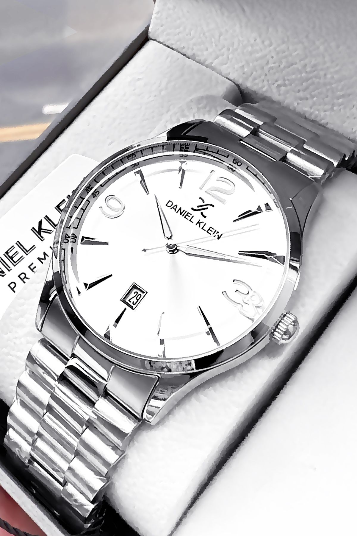 Daniel Klein Royal Erkek Kol Saati 3 Atm Su Geçirmez Gümüş Renk Çelik Kordon Bileklik Hediyeli Dkh4526c3