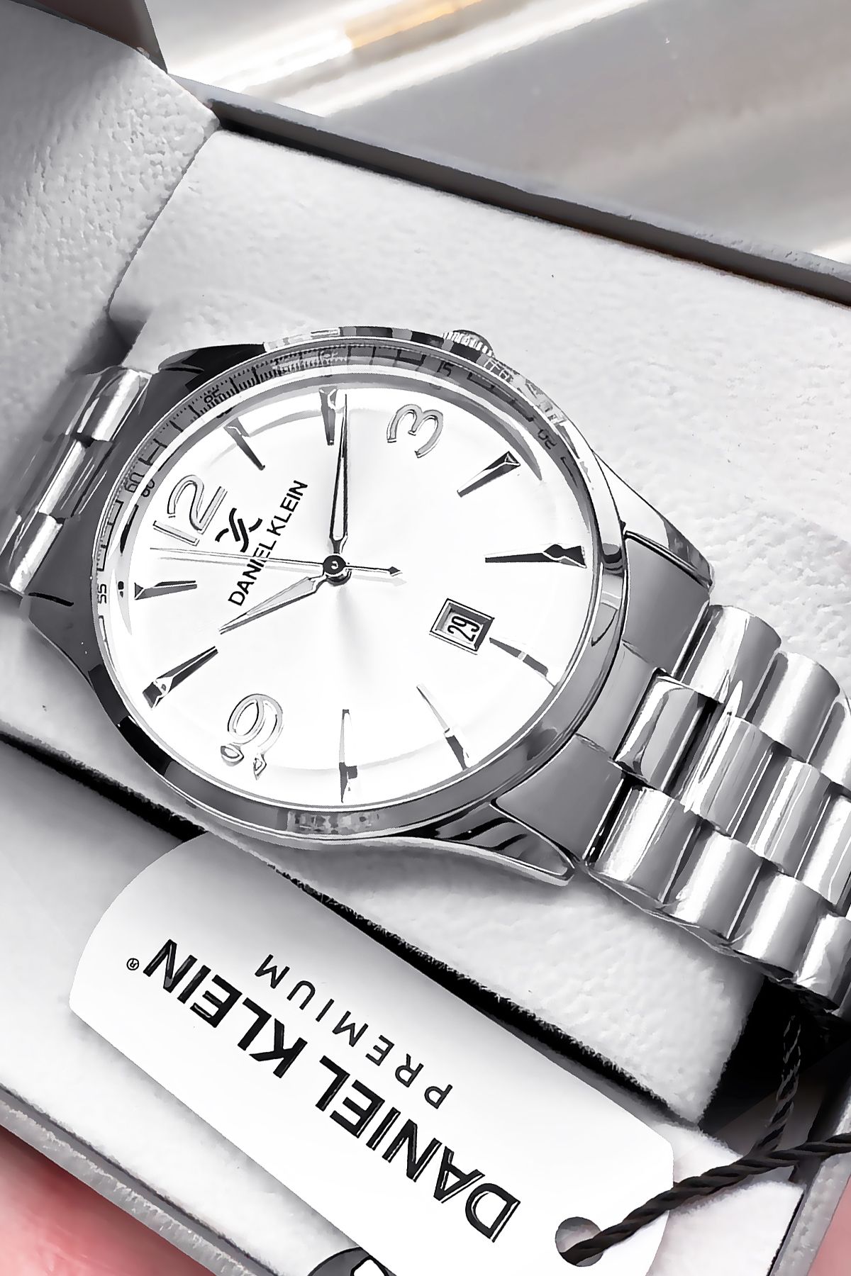 Daniel Klein Royal Erkek Kol Saati 3 Atm Su Geçirmez Gümüş Renk Çelik Kordon Bileklik Hediyeli Dkh4526c3 - Görsel 3