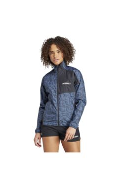 adidas IA1808-K adidas Traıl Wınd J W Kadın Yağmurluk-Rüzgarlık Lacivert