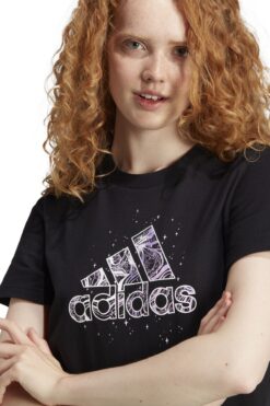 adidas W MYST FILL T BLACK Siyah Kadın Kısa Kol T-Shirt