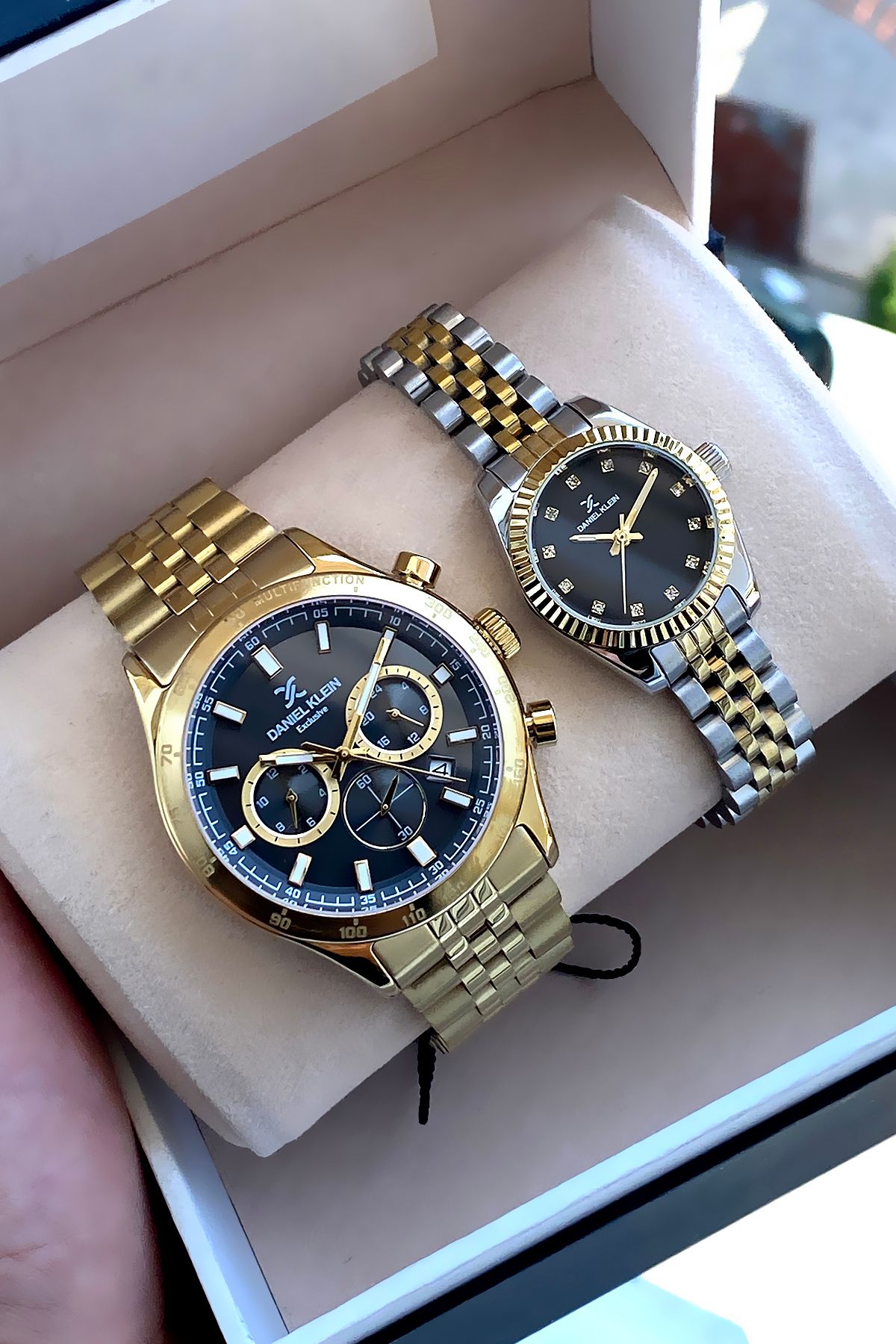 Daniel Klein %100 Orijinal Lüks Çelik Su Geçirmez 2 Yıl Garantili Sevgili Çift Saati Bileklik Hediyeli - Görsel 2