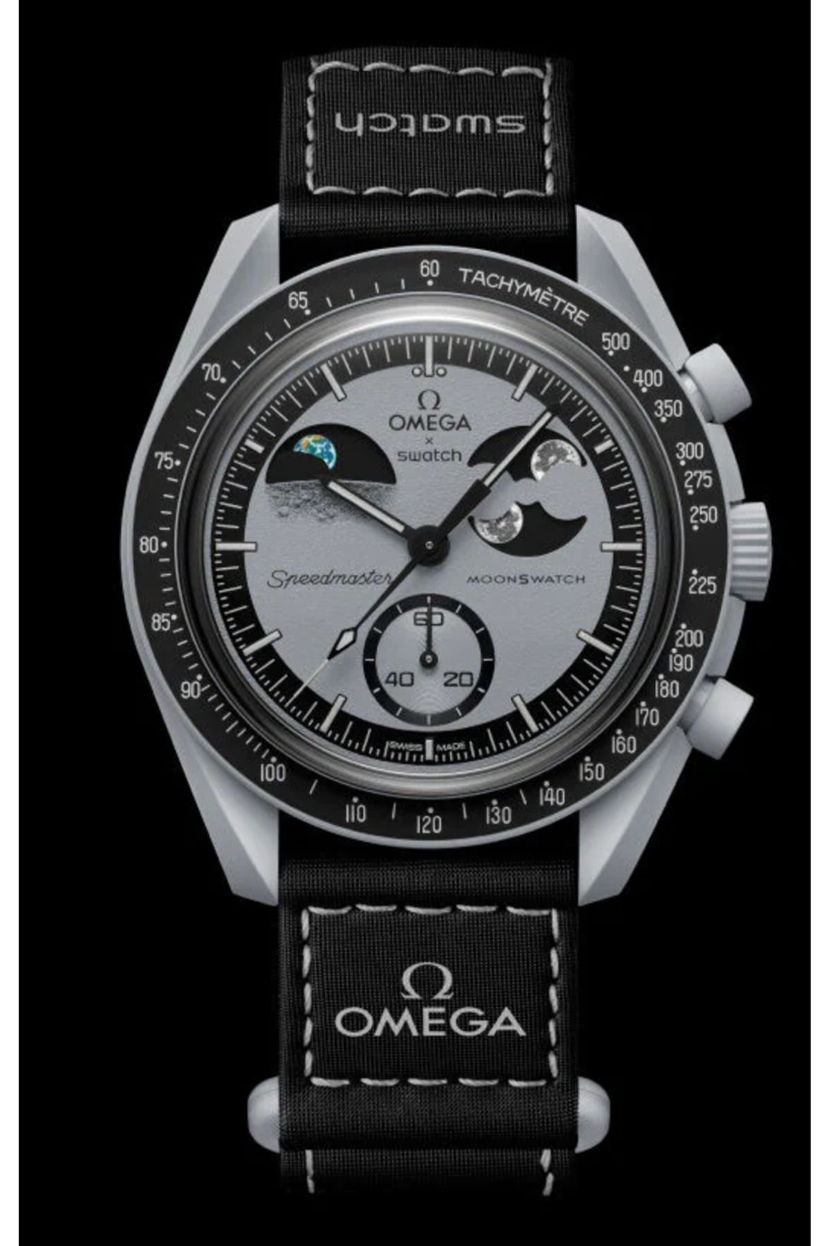 Swatch x Omega Bioceramic Moonswatch MISSION TO EARTHPHASE SO33M700 - Görsel 5