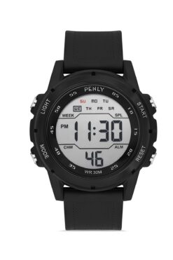 Penly Dijital Kol Saati Siyah Renk 8106GC-1 + Kronometreli Alarmlı Işıklı