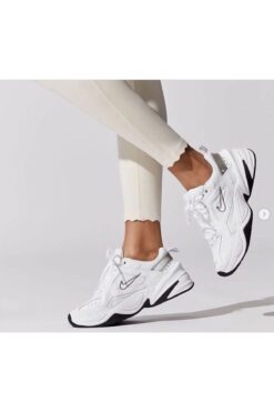 Nike M2k Tekno Leather Unisex Reflector Sneaker Hakiki Deri Beyaz Spor Ayakkabı