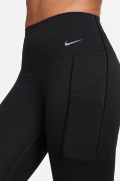 Nike Universa Medium Support High Rise Crop Length Kadın Yüksek Bel Toparlayıcı 2 Cepli Dalgıç Kumaş