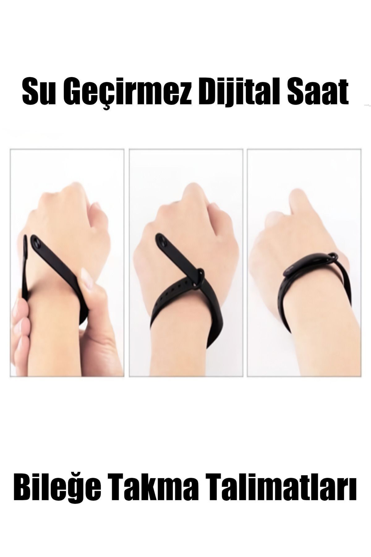 tutkanstore Erkek Saati Kadın Saati Dokunmatik Dijital Su Geçirmez Unisex Kol Saati Aksesuar (AKILLI SAAT DEĞİL) - Görsel 3