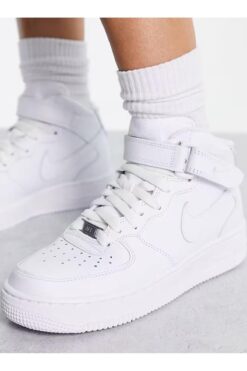 Nike Air Force 1 Mid Kadın Deri Bilekli Günlük Spor Ayakkabı ( Dar Kalıp )