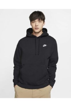 Nike Bv2654-010 Sportswear Club Fleece Kapüşonlu Siyah Unisex Sweatshirt
