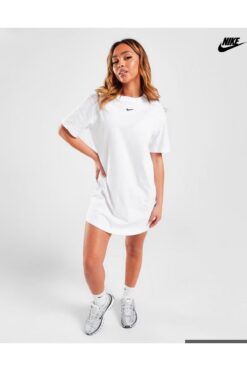 Nike Sportswear Essential Oversize Beyaz Kadın Elbise
