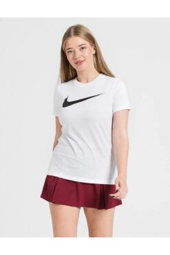 Nike W Nk Df Park20 Ss Tee Hbr Dri-fit Park T-shirt Cw6967 Kadın Tişört Beyaz