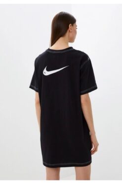 Nike Sportwear Swoosh Women's Dress Black Siyah Kadın Elbise