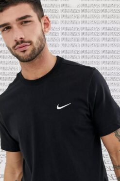 Nike Sportswear Basic Tee Cotton Unisex Black Yazlık Ince Tişört Siyah